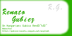 renato gubicz business card